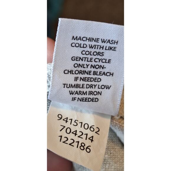 J. Jill Women 16 Light Beige Flat Front 100% Linen Cropped Pants - Picture 5 of 6